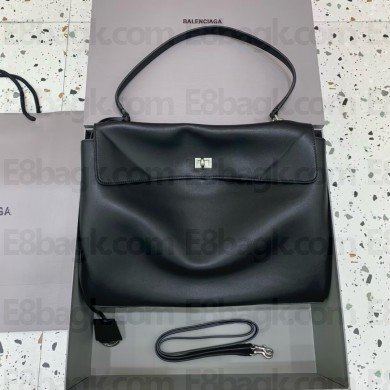 BALENCIAGA Women's Rodeo large Handbag in Black/silver 2024