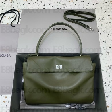 BALENCIAGA Women's Rodeo medium Handbag in army green/silver 2024