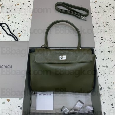 BALENCIAGA Women's Rodeo small Handbag in army green/silver 2024