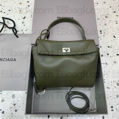 BALENCIAGA Women's Rodeo mini Handbag in army green/silver 2024