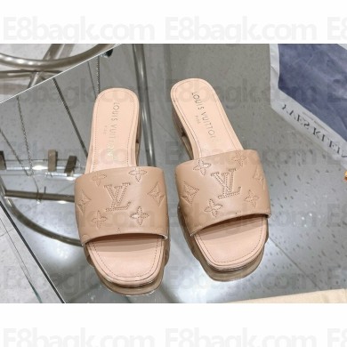 Louis Vuitton 1ACM7K  Neo Revival Flat Mule Perforated calf leather Rose Poudre Pink 2025