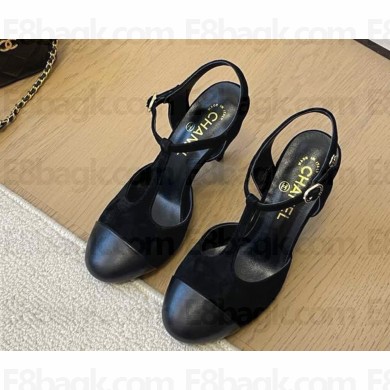Chanel Lambskin/suede Mary Janes black 2025