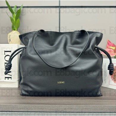 loewe large Flamenco clutch in nappa calfskin black 2024
