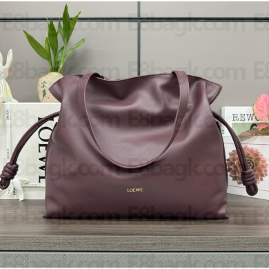 loewe large Flamenco clutch in nappa calfskin burgundy 2024