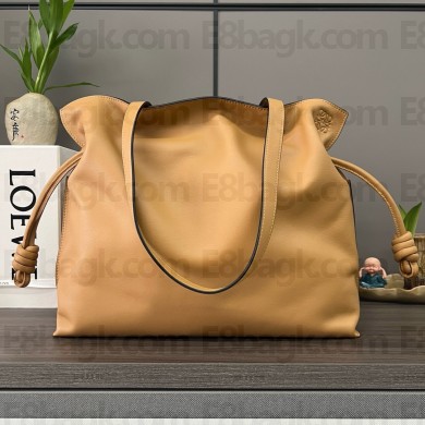 loewe large Flamenco clutch in nappa calfskin warm desert 2024