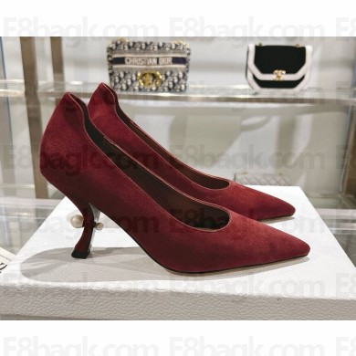 Dior Tribales Pump in burgundy suede leather heel 7cm 1026-2024