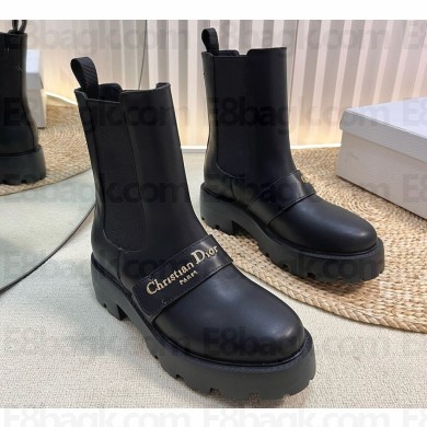 Dior D-Quest Ankle Boot Black Calfskin 1107-2024