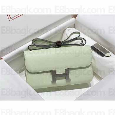 Hermès vert fizz Constance Elan bag in Epsom leather with silver hardware 2024