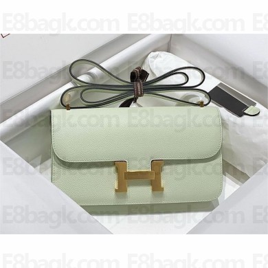 Hermès vert fizz Constance Elan bag in Epsom leather with gold hardware 2024