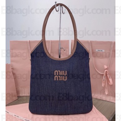 Miu Miu IVY denim bag 5BG231 blue 2024