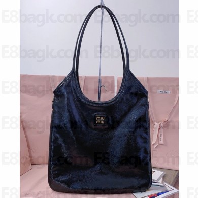 Miu Miu IVY naplak patent leather bag 5BG231 black 2024