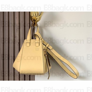 loewe Compact Hammock bag in soft grained calfskin Dark Butter 2023