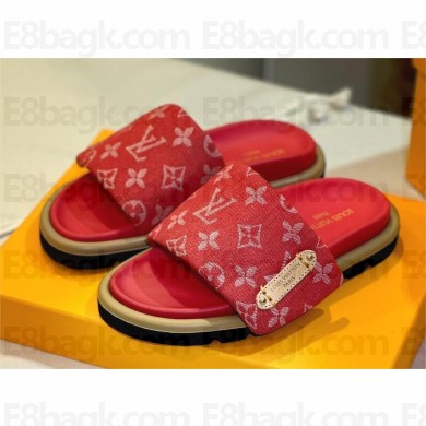Louis Vuitton Pool Pillow Flat Comfort Mule red 2024