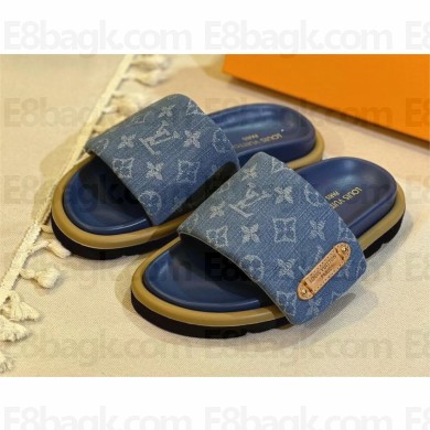 Louis Vuitton Pool Pillow Flat Comfort Mule blue 2024