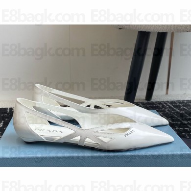 Prada leather cut-out ballerinas -05 1107-2024
