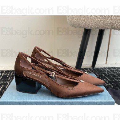 Prada satin Silk cut-out pumps heel 6.5cm-03 1108-2024