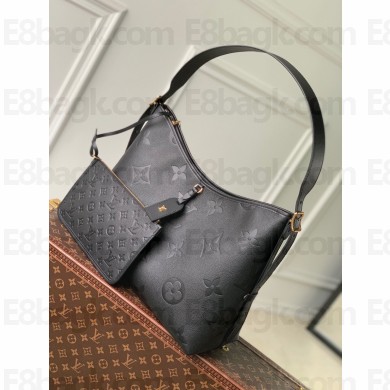 louis vuitton Monogram Empreinte CarryAll MM bag black M46289