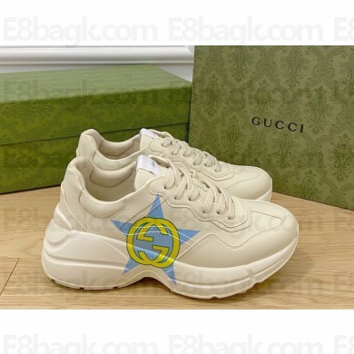 gucci Men's Rhyton star print sneaker 692935 2022