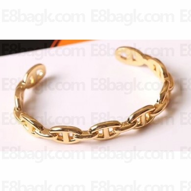 Hermes Chaine D'Ancre Enchainee Bracelet Gold