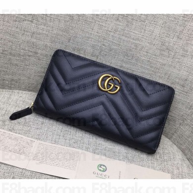 Gucci GG Marmont zip around wallet  443123 black