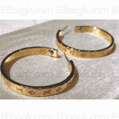 Louis Vuitton Nanogram Hoop Earrings M00220