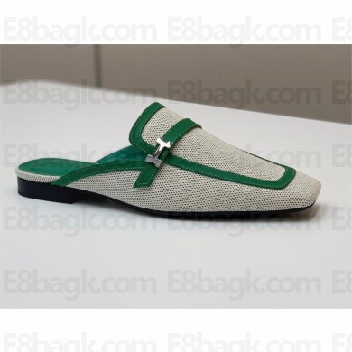 HERMES Groupie mule Vert / Vert Cactus 2023