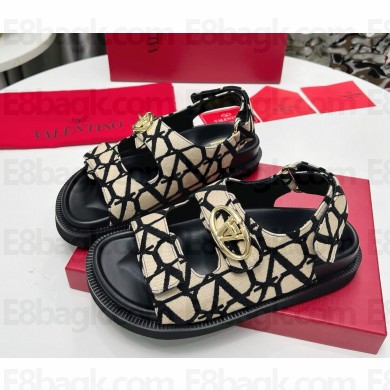 Valentino Garavani Toile Iconographe sandal black/beige 2025