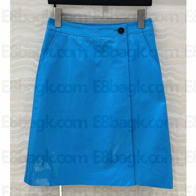 Miu Miu Naplak wraparound skirt Sea Blue MPD802 2025 