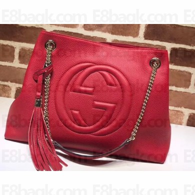 Gucci Soho Tassel Leather Shoulder Bag 308982 Red