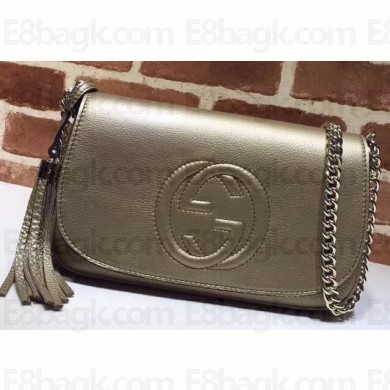 Gucci Soho Tassel Leather Chain Shoulder Bag 336752 Gold