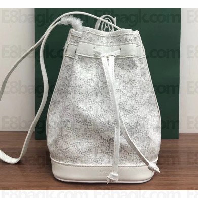 Goyard Petite Flot Bucket Bag White