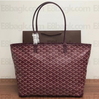 Goyard Artois PM/MM Tote Bag Burgundy