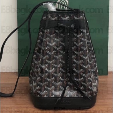Goyard Petite Flot Bucket Bag Black