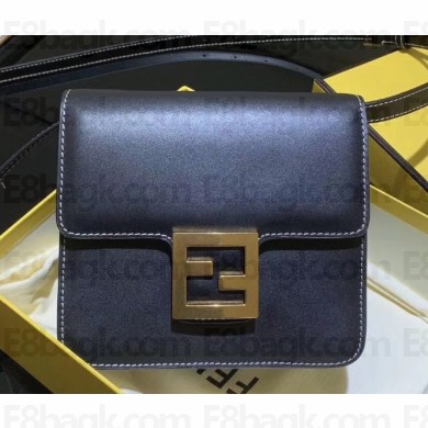 Fendi Leather FF Baguette Mini Shoulder Bag Black 2020