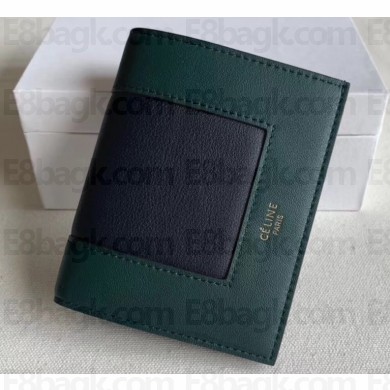 Celine Frame Small Multifunction Wallet in Bicolor Leather 2148 01