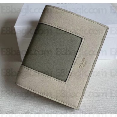 Celine Frame Small Multifunction Wallet in Bicolor Leather 2148 02