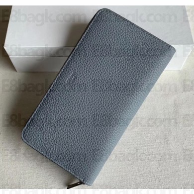 Celine Large Multifunction Zip Around Wallet Light Gray