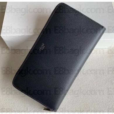 Celine Large Zipped Wallet Black