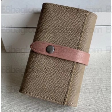 Celine Bicolour Strap Key Case Apricot/Pink