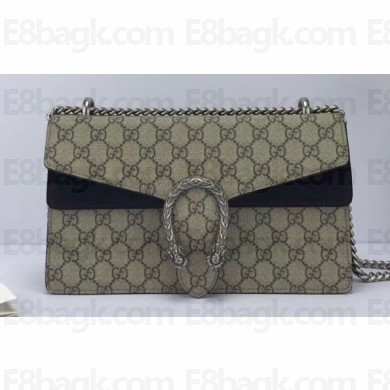Gucci Dionysus Small Shoulder Bag 400249 GG Canvas Black
