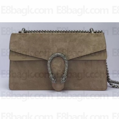Gucci Dionysus Small Shoulder Bag 400249 Suede Taupe