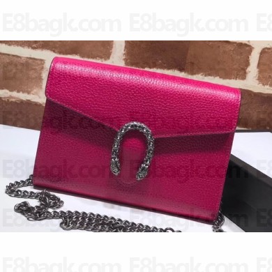 Gucci Dionysus Mini Chain Wallet Bag 401231 Leather Fuchsia
