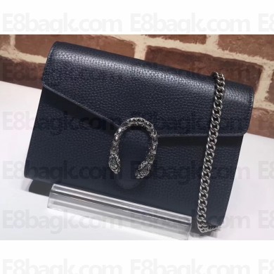 Gucci Dionysus Mini Chain Wallet Bag 401231 Leather Dark Blue