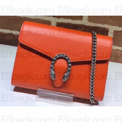 Gucci Dionysus Mini Chain Wallet Bag 401231 Leather Orange