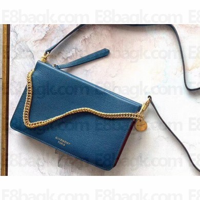 Givenchy Cross3 Bag in Grained Leather and Suede Blue/Burgundy 2020