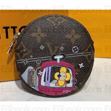 Louis Vuitton Monogram Canvas Round Coin Purse Print 03