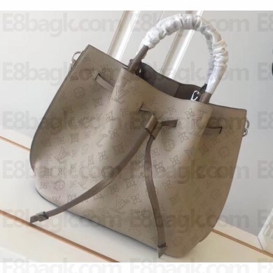 Louis Vuitton Mahina Leather Girolata Drawstring Bucket Bag M54403 Galet