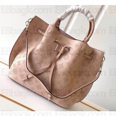 Louis Vuitton Mahina Leather Girolata Drawstring Bucket Bag M54401 Magnolia Pink