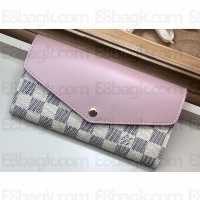 Louis Vuitton Damier Azur Canvas Sarah Wallet N60232 Rose Pink