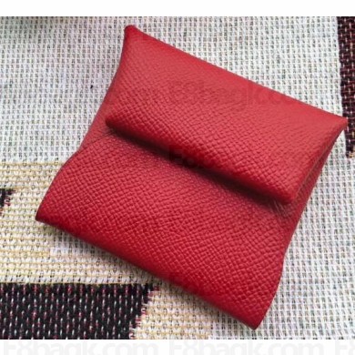 Hermes Bastia Change Purse in Epsom Leather Red